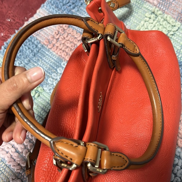 Authentic  Soft Leather MCM  Orange 2 way bag - Picture 11 of 16